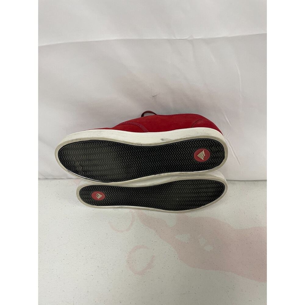 Emerica By Leo Romero Laced Low Top Skateboard Shoes Red Rouge Men's 9.5 w/ Box - Picture 10 of 11